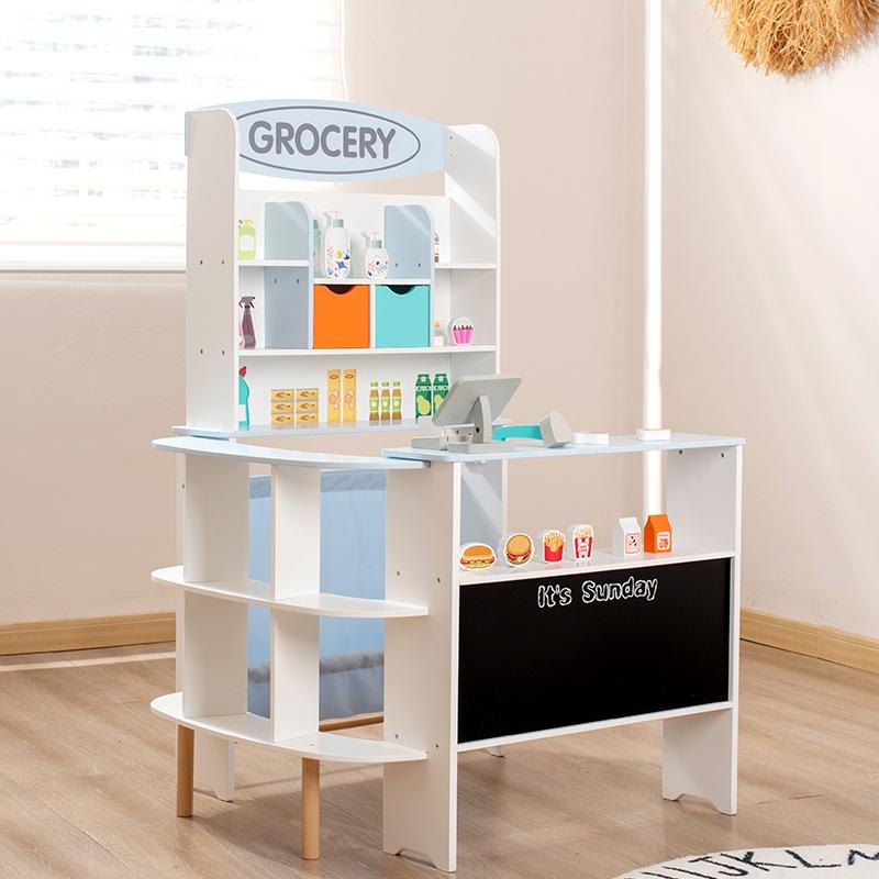 

Деревянный Детский Имитационный Игровой Домик Большой Продуктовый Магазин Веселая Продажа Супермаркет Мальчики И Девочки Интерактивные Обучающие Игрушки