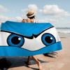 New Cartoon Big Eyes Microfiber Printed Beach Towel Mountain Climbing Yoga Beach Swimming Running Absorbent Soft Towel
