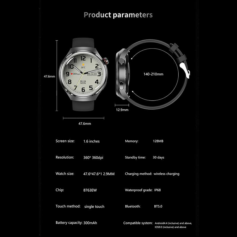 2024 NFC inteligentny zegarek mężczyźni oglądaj 4 Pro AMOLED ekran HD tętno połączenie Bluetooth IP68 wodoodporny SmartWatch 2024 nowy GT4 Pro