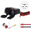 24V 12V Motorcycle USB Chargers 3.0 2.1A Cigarette Lighter Port Volt Switch Cover Cell Phone Power Adapter Splitter Accessories