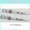J0161 Glue Style Toe Nail Sticker With Sparkling Rhinestones Trendy Nail Art