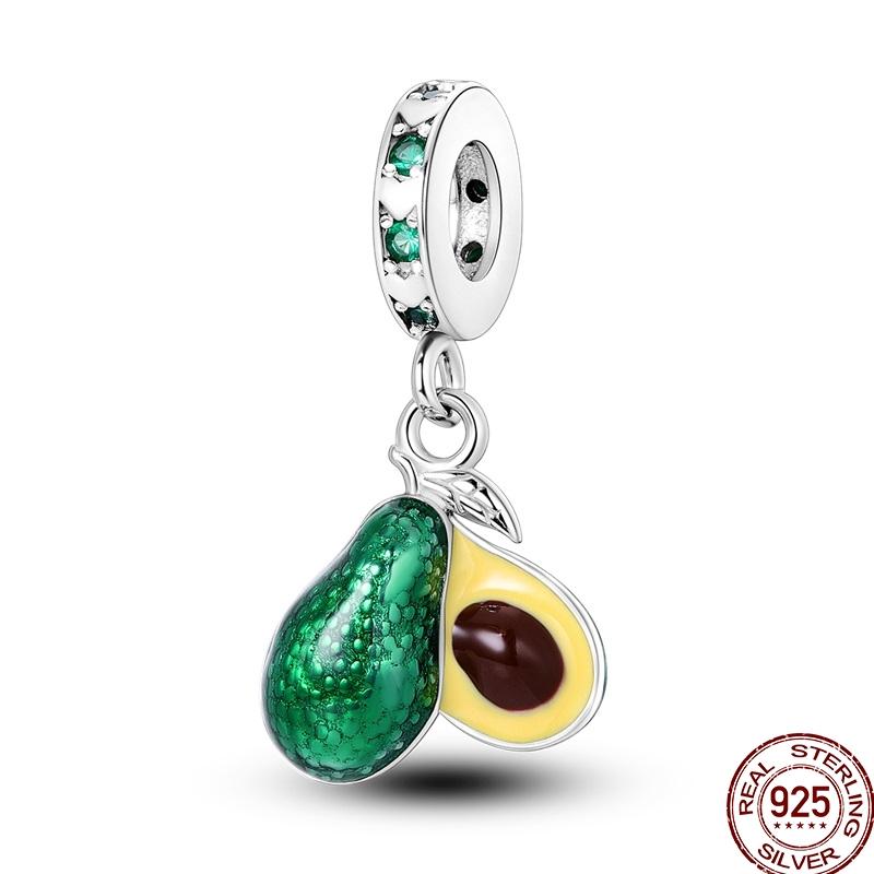 Newstering Copper Cherry Strawberry Fruit Series Charms Beads Fit 3Mm Original Bracelets Diy Birthday Jewelry Gifts