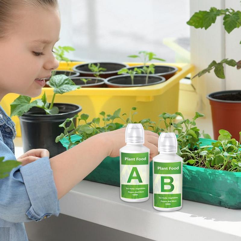 A And B Hydroponic Nutrients Liquid All Purpose Fertilizer Solution Kit For Garden Growing Vegetable Fruit Plant Flowers