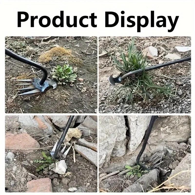 Portable Manual Hoe Weeding Puller Manual Small Hoe Gardening Tool Lawn Root Remover For Gardening Outdoor Digging Tool