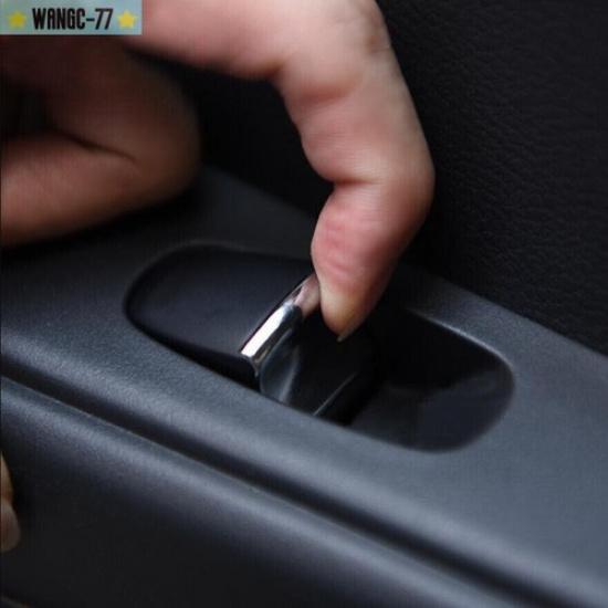 Chrome Car Window Lift Button Trim Cover Bezels For Nissan Rogue Sport 2017-