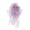 Gifts Retro Organza Flower Hair Clip Luxurious Ribbon Mesh Hair Clip Rhinestones Back of Head Hair Accessory