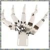 WON 1 Set White Plastic Realistic Skeleton Hands Horror Ghost Claw Props Finger Glove