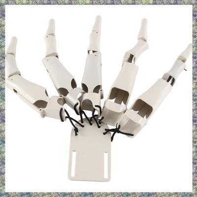 WON 1 Set White Plastic Realistic Skeleton Hands Horror Ghost Claw Props Finger Glove