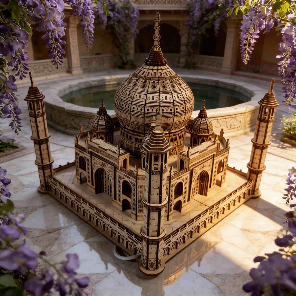 Taj Mahal 3D Wooden Jigsaw Puzzle Miniature an Ideal Festive Present Ideal for Halloween Christmas Plus Birthdays