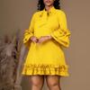 New Spring Fashion Solid Color A-Line Dress for Women Plus Size Elegant Casual Party Dress