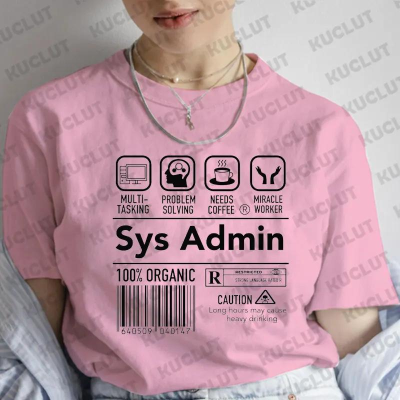Women Tshirt Tops Computer System Administrator Core CPU Pc Coder Geek Computer Science T Shirt Clothing Women TShirt Tees Tops