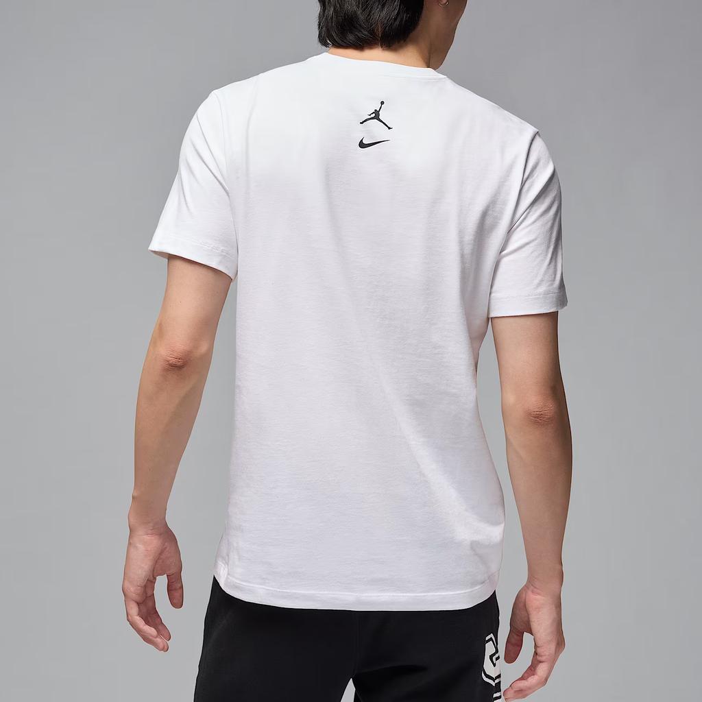 Jordan Marke MJ MVP SS25 Rundhals Mode Weich Vielseitig Kurzarm T-Shirt Unisex Oberteile Weiß IB7524-100