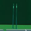 2 Pieces Tennis Singles Stick Aluminum Post Powder-Coated