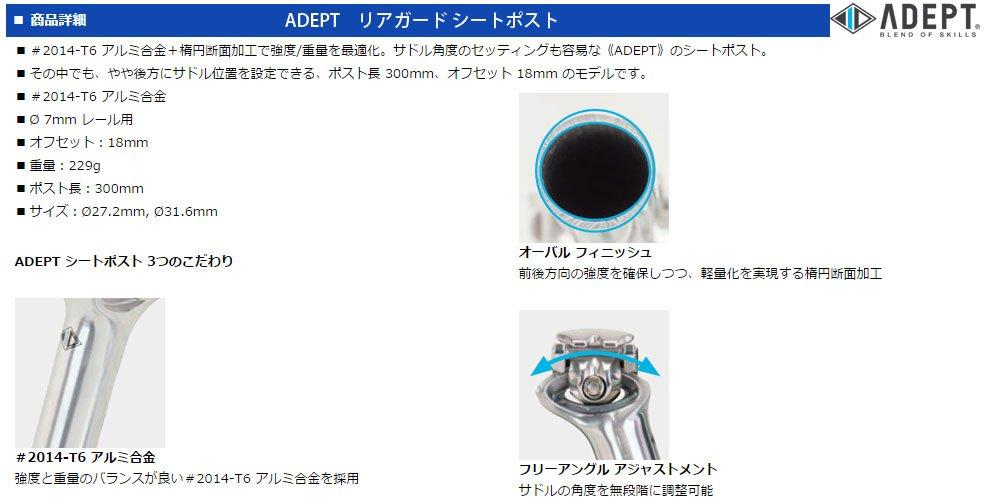 Adept Rear Guard Seatpost, Black, 27.2mm (SPT07100)