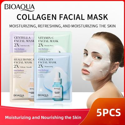 BIOAQUA Kolajen yüz maskesi C Yüz maskesi nemlendirici ve ferahlatıcı