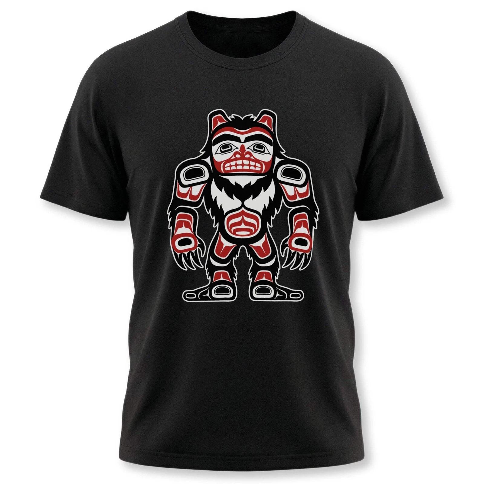 Bigfoot Sasquatch T-Shirt | Northwest Coast Indigenous Art Graphic Tee M