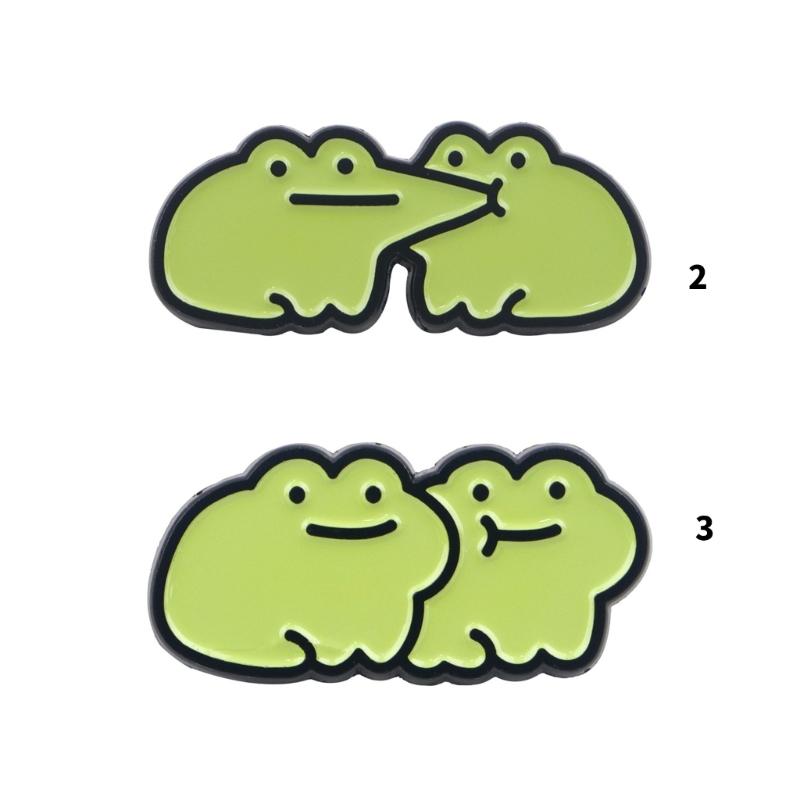 Delightful Frogs Pin Stylish Brooch Funny Brooch for Backpacks and Clothing Accessories Ideal for Kids and Adults
