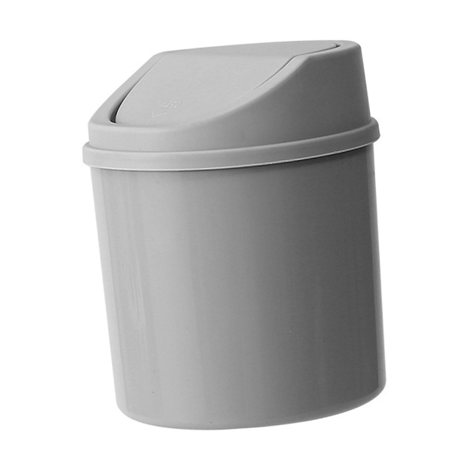 

Desktop Plastic Trash Can Cover Multifunctional Tiny Garbage Bin with Lid for Living Room Decor
