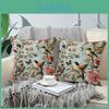 Funda de Cojín de Terciopelo Bordada con Pájaro y Mariposa Floral Para Decoración de Sala de Estar