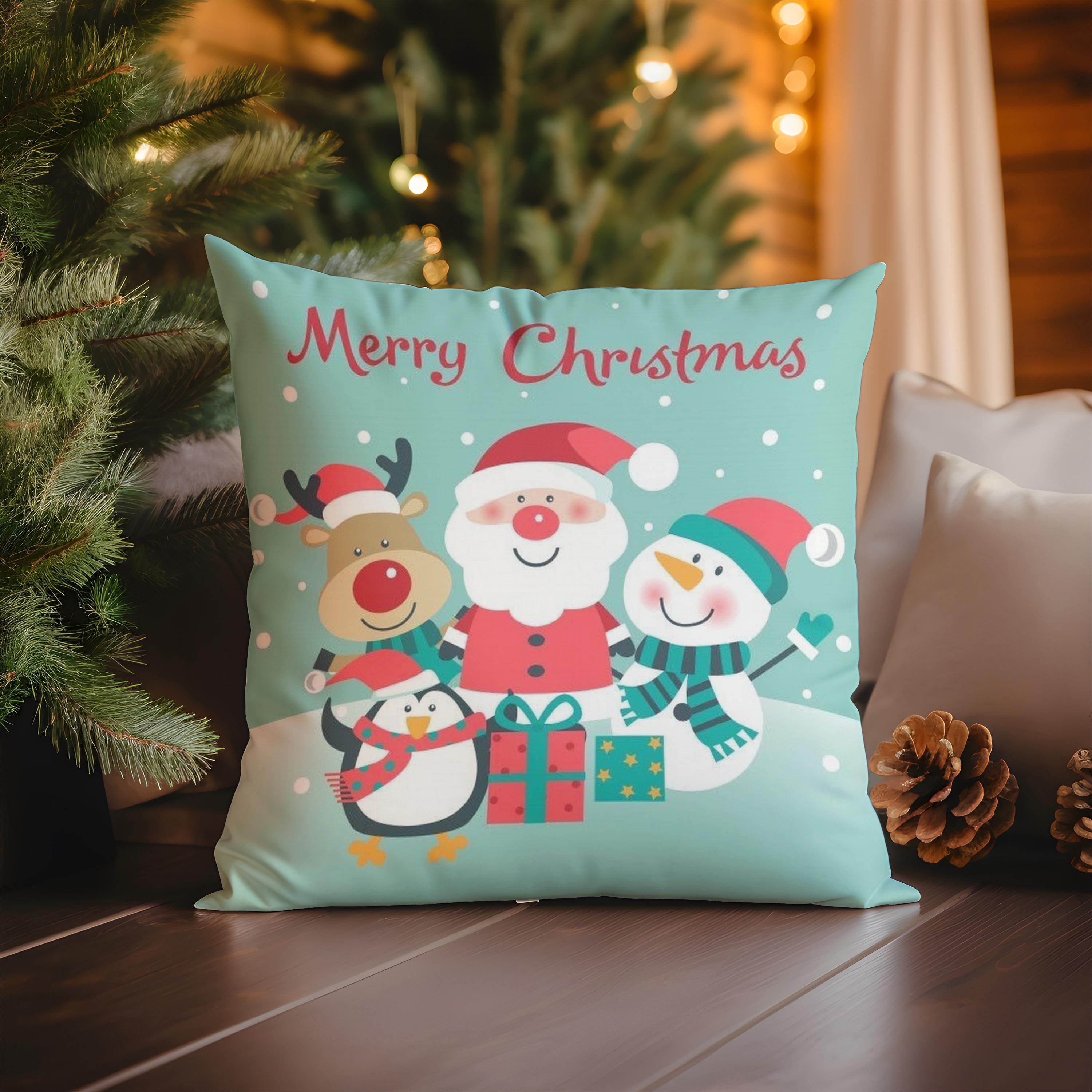 

Home Decor Festive Christmas Cookies & Sweets Pillow Cover Pattern Cushion Cover Suitable for Sofa Bedroom Car Pillow Cover 16x16Inch
