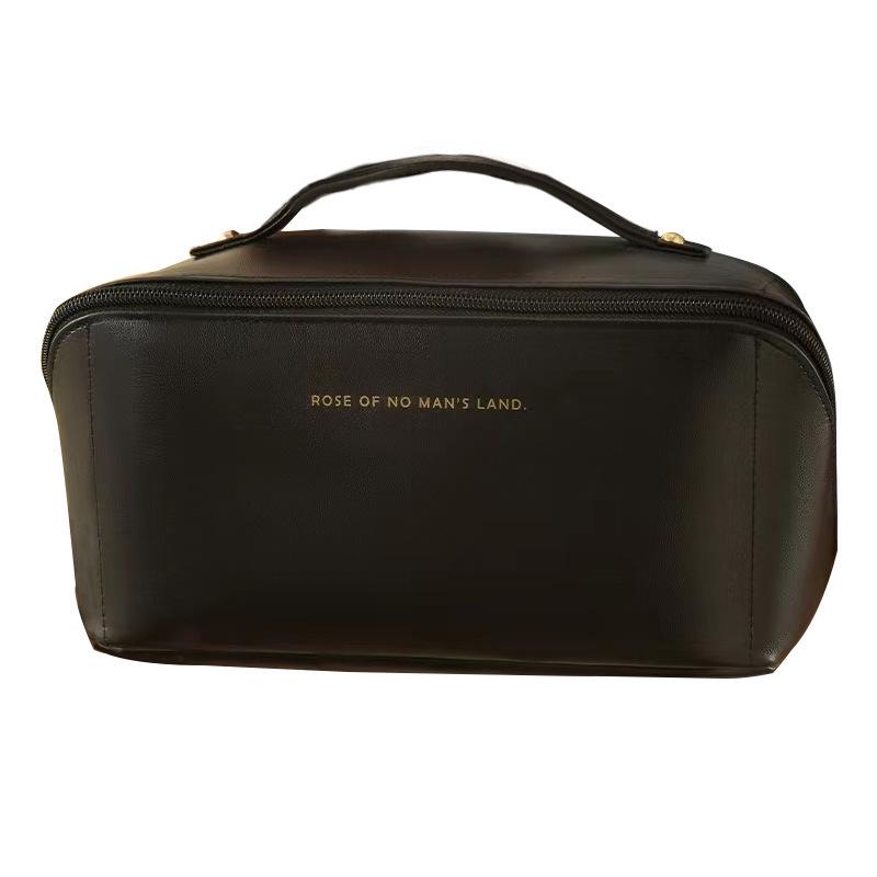 Stylish High-Grade PU Leather Makeup & Toiletry Travel Bag with Large Capacity