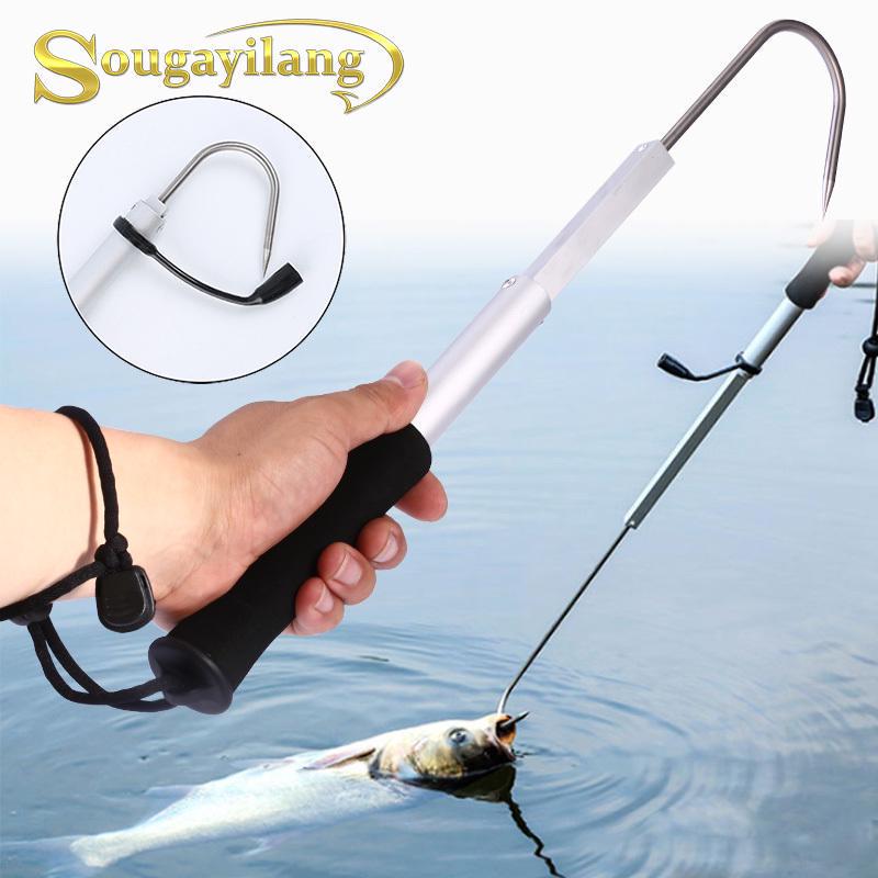 Telescopic Fish Gaff with Stainless Sea Fishing Spear Hook Tackle Aluminum Alloy Pole for Saltwater Fishing Telescopic Fish Gaff with Stainless Sea Fishing Spear Hook Tackle Aluminum Alloy Pole for Saltwater Fishing