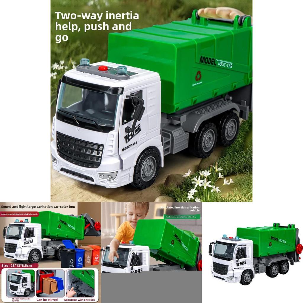 Plastic Garbage Truck Toy For Boys With Lights And Sound For Kids Play And Education