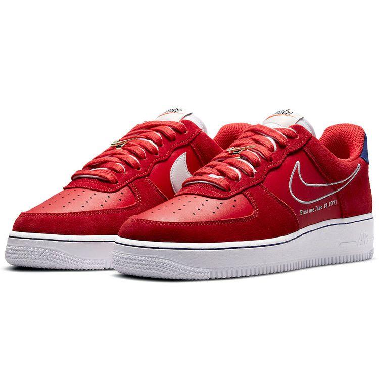 Nike Air Force 1 07 LV8 First Use - University Red Men Sneakers White Deep-Royal-Blue DB3597-600