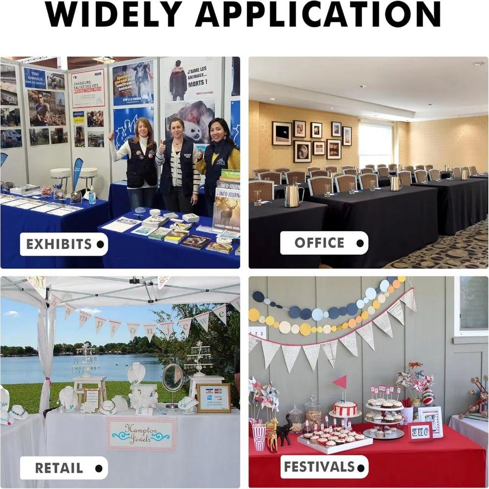 6FT Stretch Tablecloth Solid Color Sign-In Table Cloth Elegant Table Cover  Wedding Party