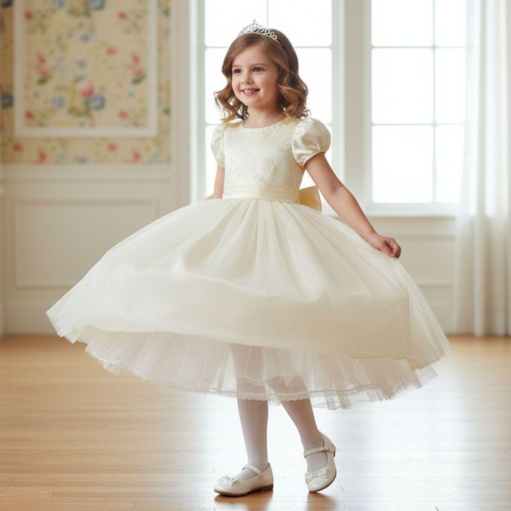 A-Line Kids Girls Cosplay Petticoat Elastic Waist Lolita Underskirt Crinoline Skirt  Flower Girls