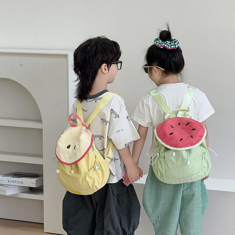 Colored Watermelon Candy Pear Peach Patterned Children Nylon Backpack