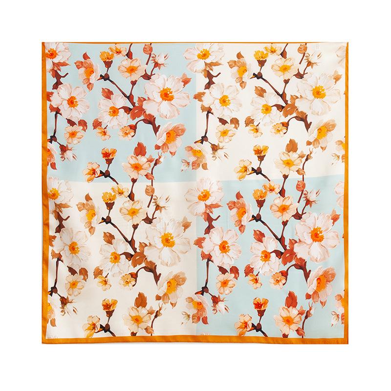 70 satin 100% silk square scarf double-sided two-color  premium versatile scarf