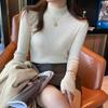 Fashion Solid Half High Neck Knitted Sweater Women Slim Fit Casual Elegant Pullover Sweaters Autumn and Winter Long Sleeve Knitwear Sweater Tops 24841