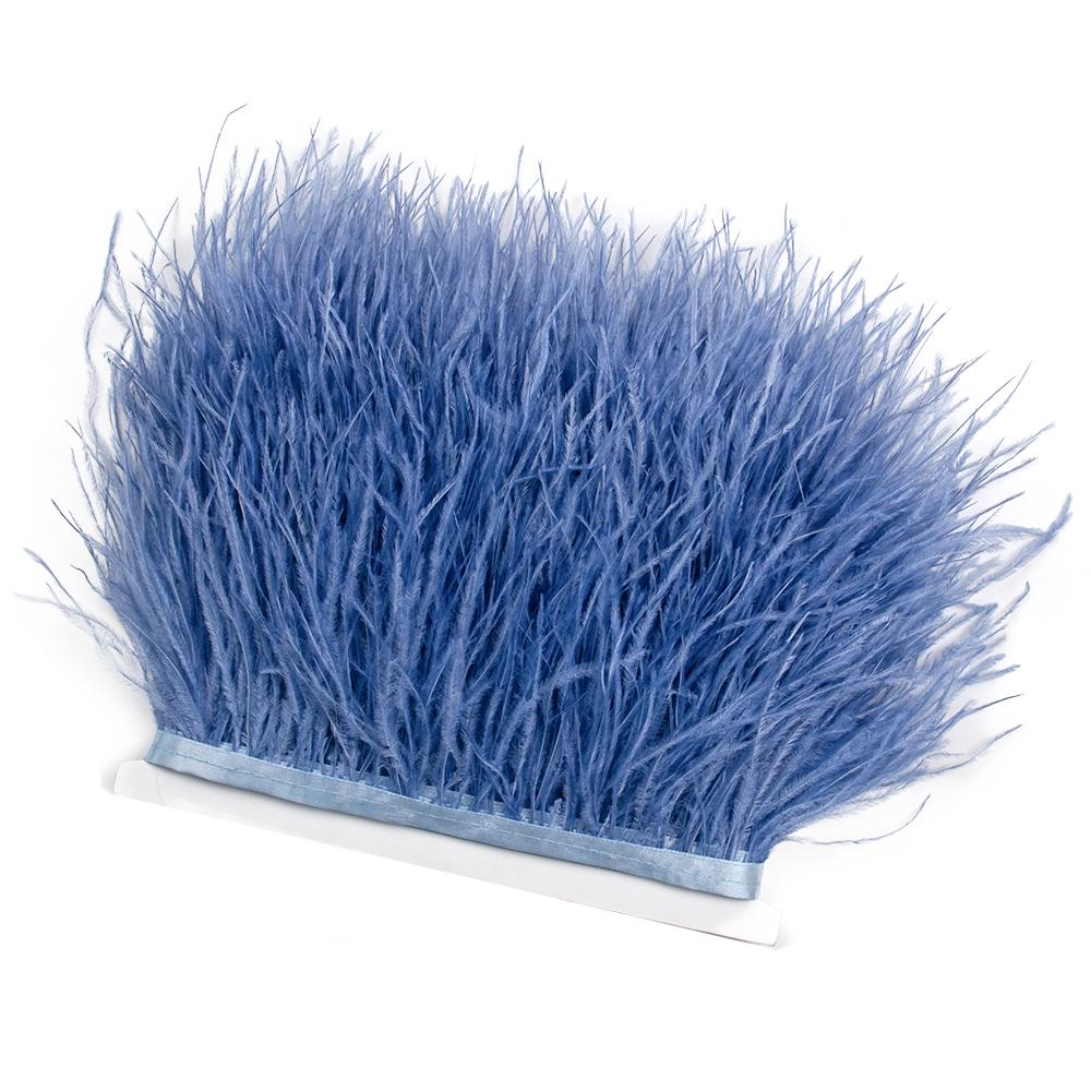 FeatherWhite Ostrich Feather Trim Ribbon 8-10cm Natural Plumes 1/2/5/10 Meters Sewing Trimmings for Dress Clothing Decoration Crafts