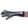 Adult Halloween White Skeleton Gloves Fashion Skull Mitten Ghost Claw Skull Glove Stretch Cosplay Goth Mittens Accessories