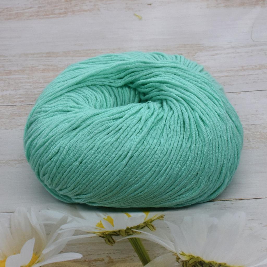 Pachet de 6 fire premium din bumbac pieptănat pentru croșetat și tricotat - 100% fir moale pentru tricotat manual, 50g/ghem 125m/ghem, fir fin pentru crafturi pentru proiecte DIY acasă