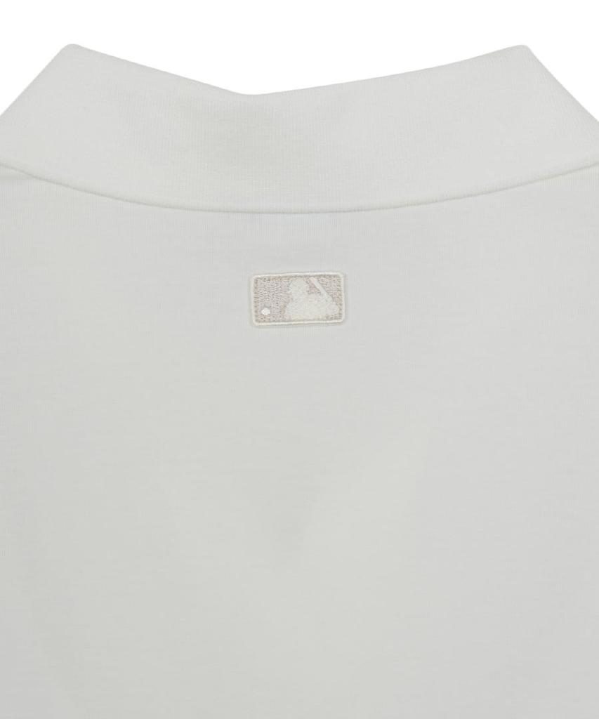 Emelbi Women'S Basic Slim Fit Crop Open Collar T-Shirt Ny (White)