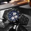 Męski zegarek mechaniczny z automatycznym naciągiem, wielofunkcyjny kalendarz na tarczy, modny sportowy zegarek na rękę dla mężczyzn