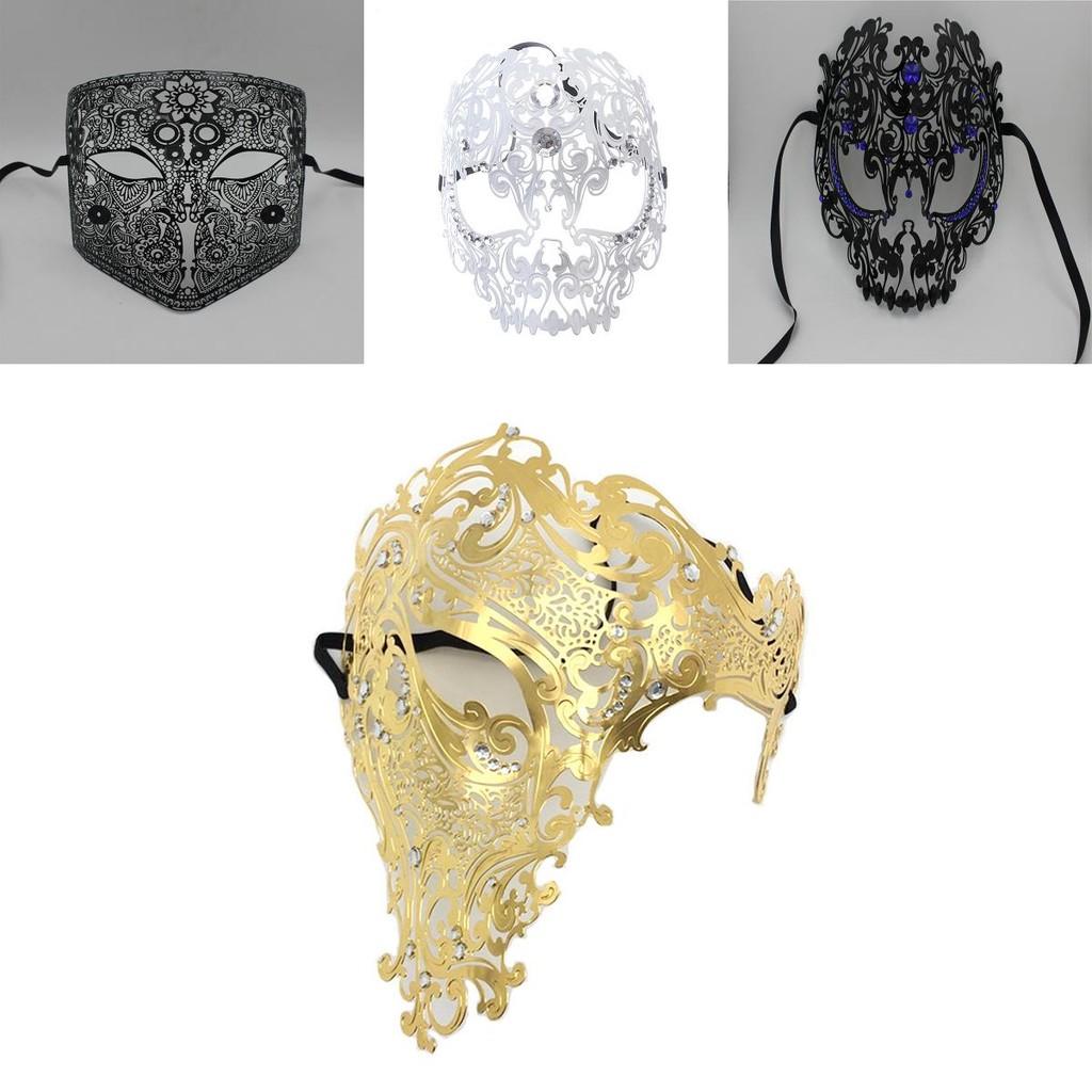 Exquisite Mode Metall Lasergeschnittene Schädel Schild Maske Für Männer Und Frauen