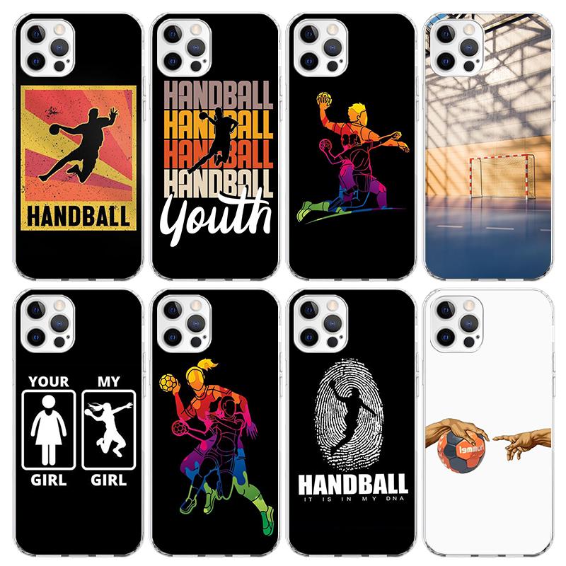 Handball Sport Phone Case For iPhone 17 Air 11 13 Mini 14 15 Plus 16 12 Pro Max 16E SE 7 8 Pattern Soft TPU Back Cover 17 Air 1