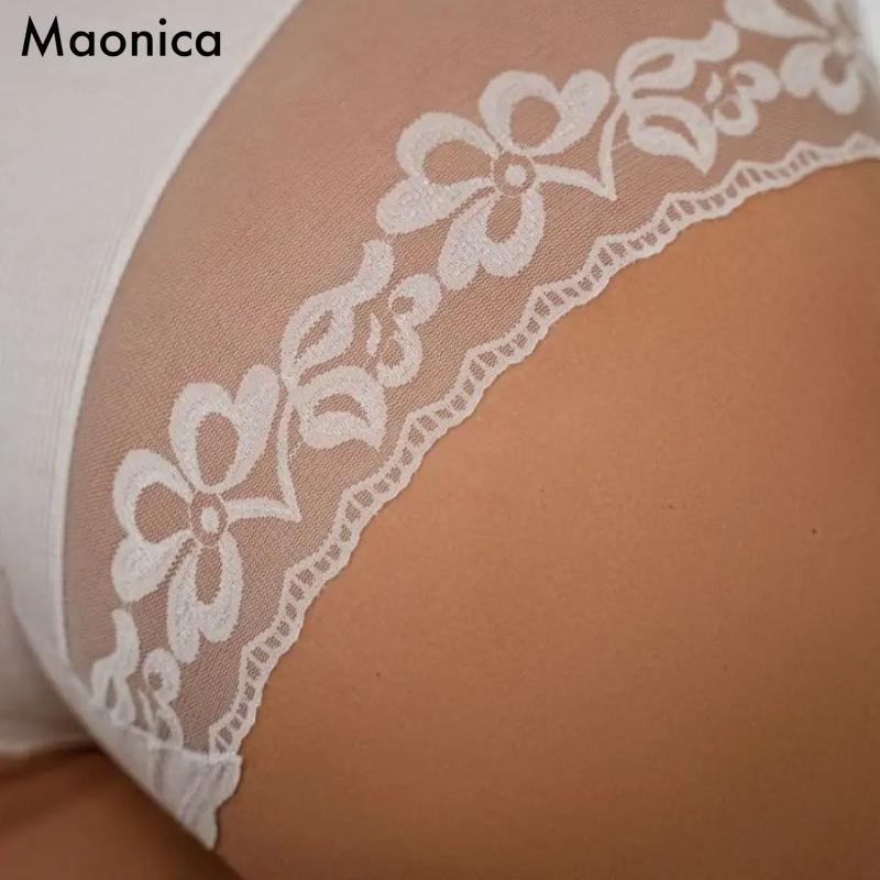 S-4XL Kadın Seksi Dantel Çiçek Külot Yüksek Bel İç Çamaşırı Kadın Nefes Alabilir ve Rahat Külot