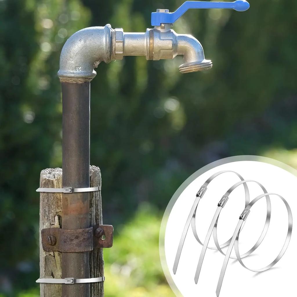 Wholesale Metal Self Locking Cable Ties Reusable Heavy Duty Cables Tie Organizer Multifunction Stainless Steel Zip Tie Fastener