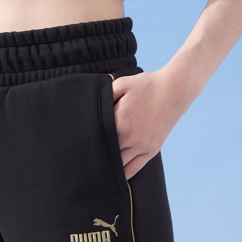 Puma Sports Lifestyle Series Casual Mid-Rise Drawstring Knit Pants Women Bottoms Black 680150-01