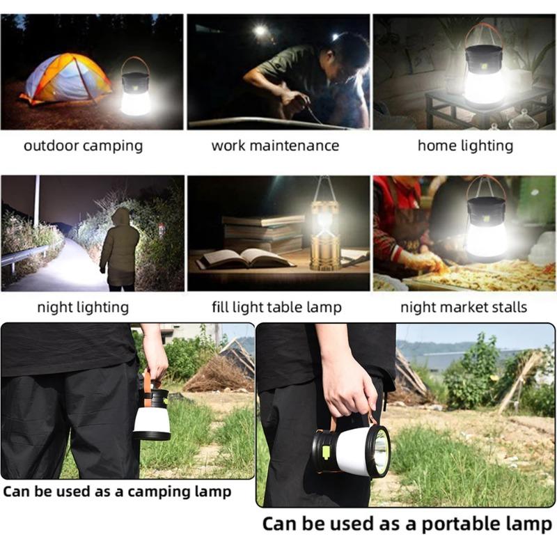 Solar Lights Portable Camping Lamp Camping Tent Outdoor Lighting Rechargeable Emergency Lamp Pendant Lamp Portable Camping Light