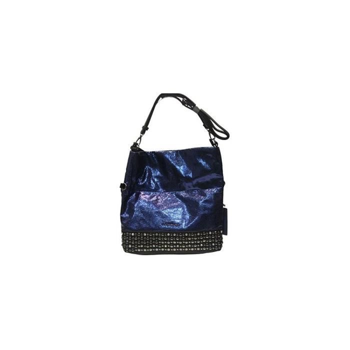 Messenger Bag - Thierry Mugler - Addict 3 - Synthetic Leather - Adjustable Shoulder Strap - Blue