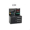 1/64 Scale Garage Tool Rack Simulation Cabinet Repair Tools for Workshop Shop