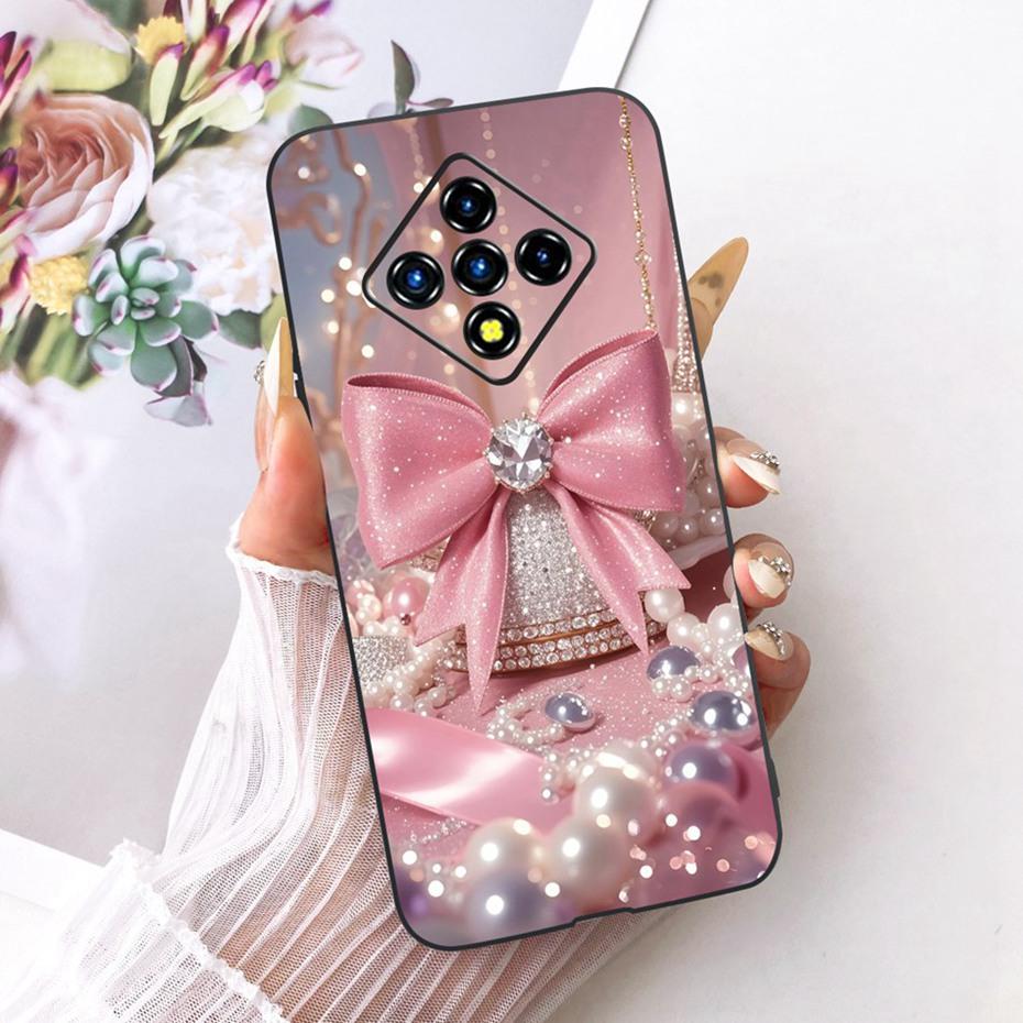 Cute Printing Phone Case For Infinix Zero8 Zero8i Soft Black Silicone TPU Cases For Infinix Zero 8 8i X687B X687 Covers Bumpers