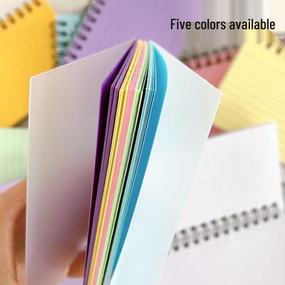 Simple Horizontal Line Color Tear-off Index Card Notebook with Coil Binding and Creative Sticky Notes