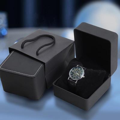 Luxuriöse Leder-Uhrenaufbewahrungsbox Reise-Einzel-Uhrenetui Uhren-Geschenkbox für Jahrestag Geburtstag Armbanduhr Verpackung