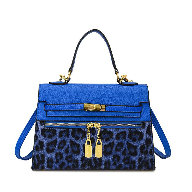 Pu Leopard Print Small Crossbody Bag For Women With Lock Closure And Interior Pockets